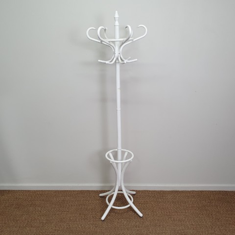 White Bentwood Coat Stand