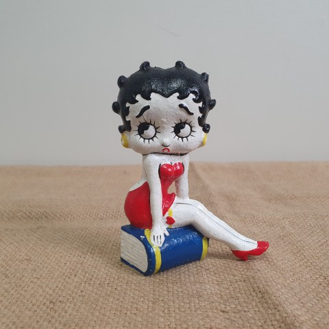 Cast Iron Betty Boop Sitting on a Book