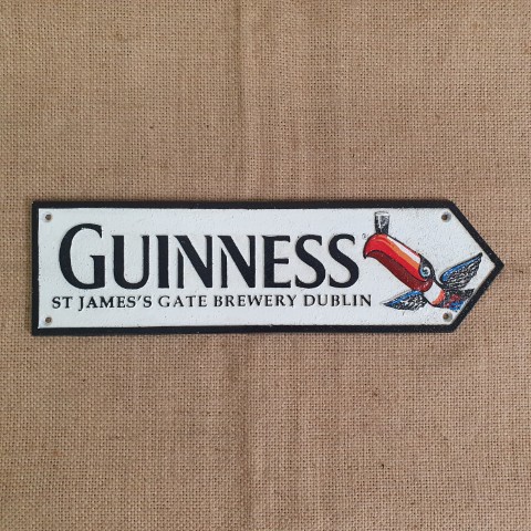 Cast Iron Guinness Arrow Wall Plaque