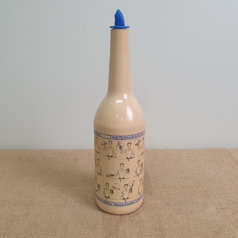 Vintage MCM Cocktail Mixer Bottle (Blue)