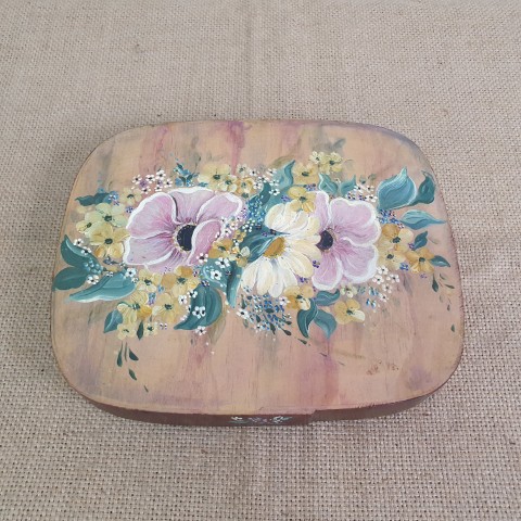 Hand-Painted Folk Art Box