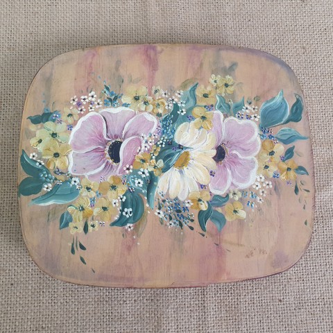 Hand-Painted Folk Art Box
