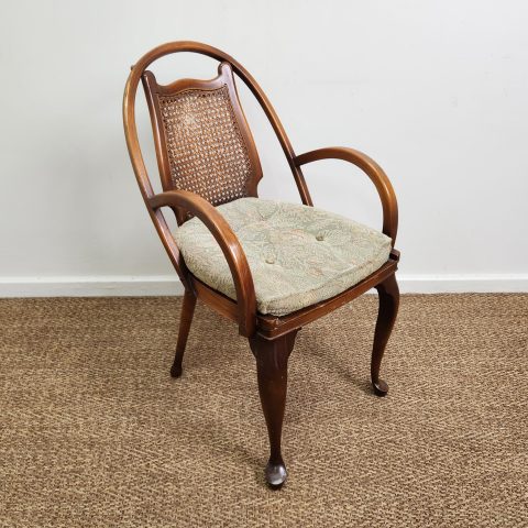 Vintage Javi & Co Rattan Back Armchair