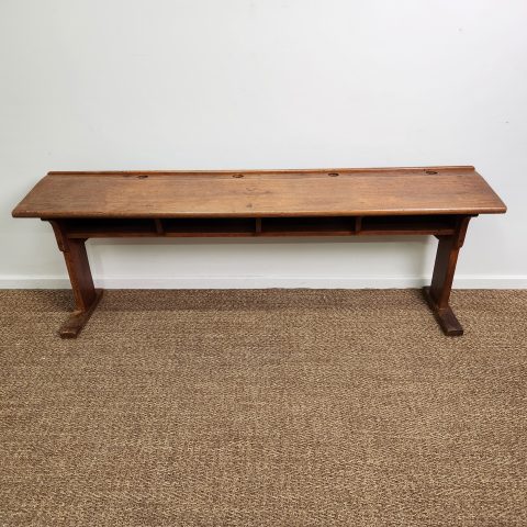 Early Australian Silky Oak School Desk (seats 4 children)