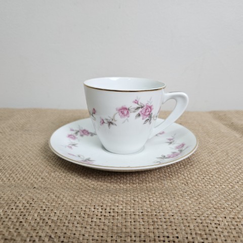Vintage Floral Teacup & Saucer