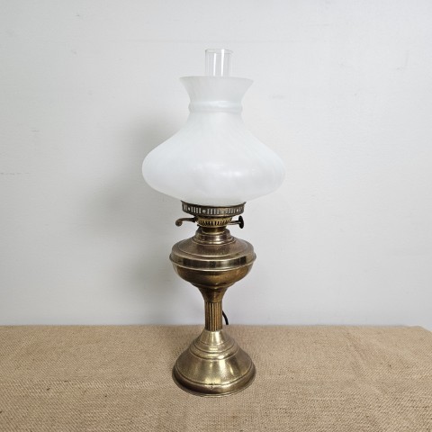 Converted Vintage Brass Kerosene Lamp