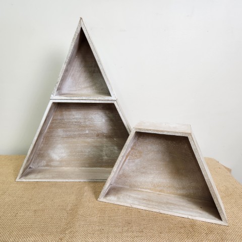 Set of 3 Triangle Wall Shelves