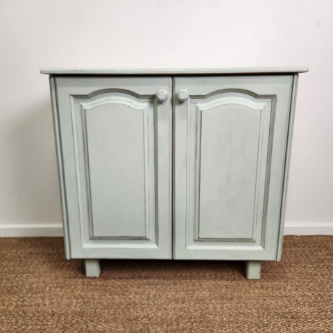 Hand-Painted Coolabah Green 2 Door Cabinet