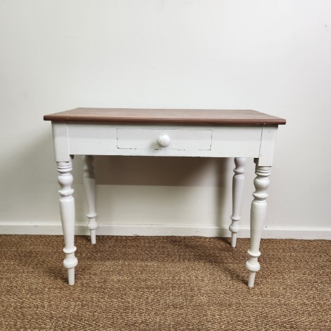 French Country Hall Table with Faux Drawer