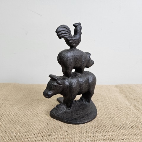 Cast Iron Animal Stack Doorstop