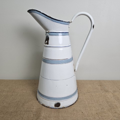 Genuine French Enamelware Water Pitcher