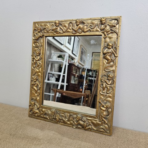 Vintage Golden Cherubs Mirror