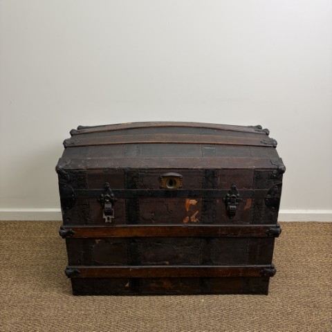 Antique Shipping Trunk with Stunning Patina