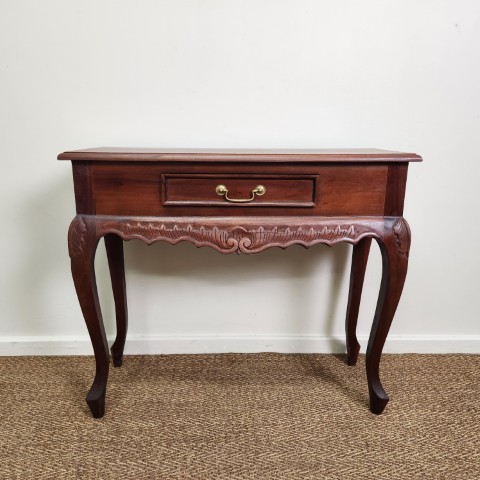 Carved Vintage 1 Drawer Hall Table