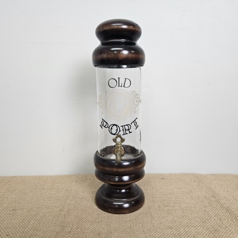 Vintage 'Old Port' Glass Liquor Dispenser