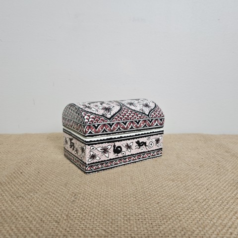 Hand-Painted Portuguese Ceramic Trinket Box
