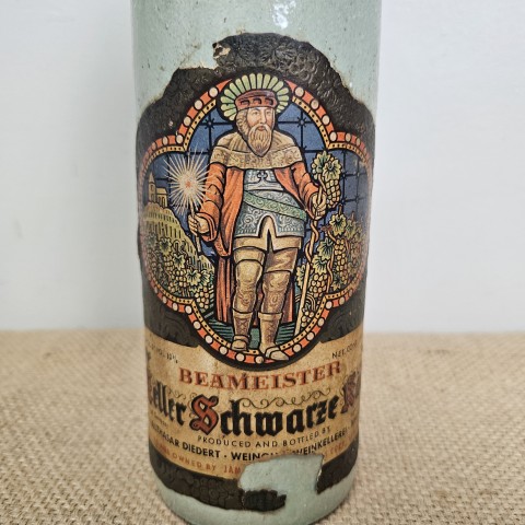 Vintage Beameister Stoneware Bottle - 'Zeller Schwarze Katz'