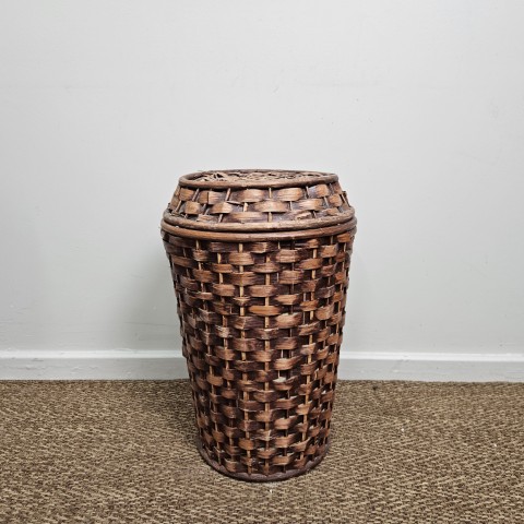 Vintage Cane Laundry Hamper