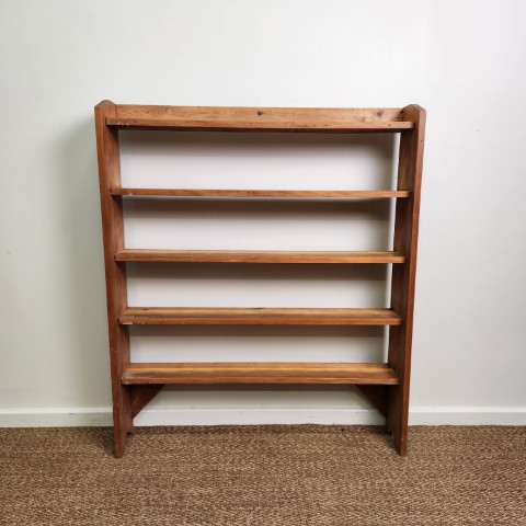 Vintage Narrow Pine Bookcase Shelves