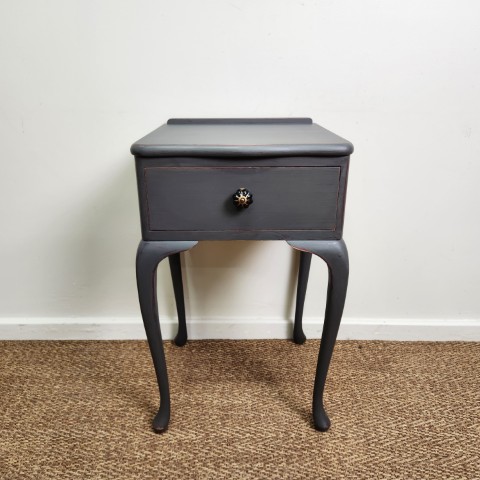 Hand-Painted Charcoal Tone Single Bedside - Annie Sloan Graphite Chalk Paint