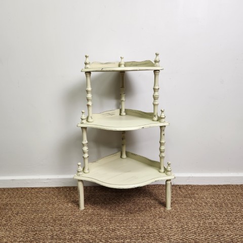 Provincial Shabby Chic Corner Whatnot -(Versailles Annie Sloan Chalk Paint and Matt Lacquer)