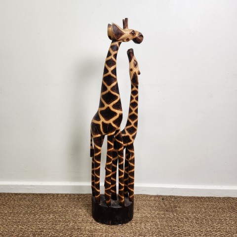 Pair of Timber Giraffes