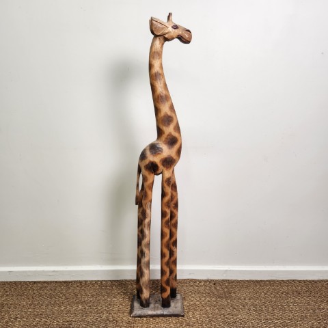 Tall Carved Timber Giraffe