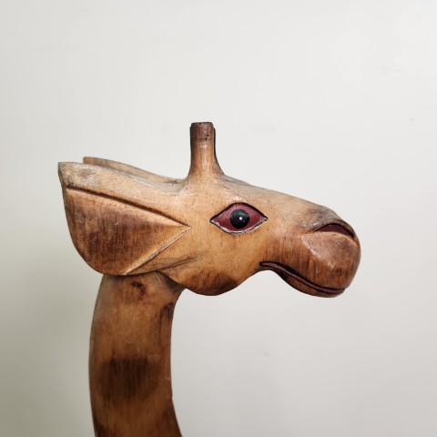 Tall Carved Timber Giraffe