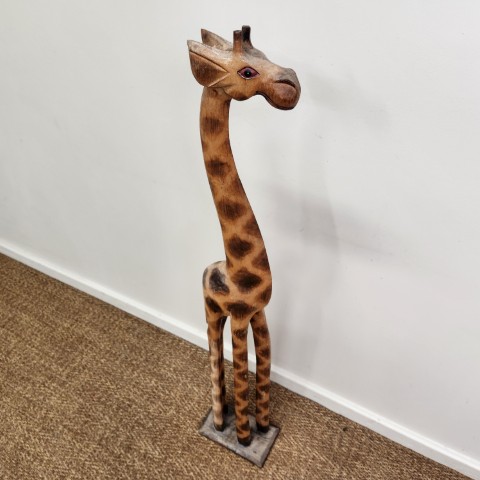Tall Carved Timber Giraffe