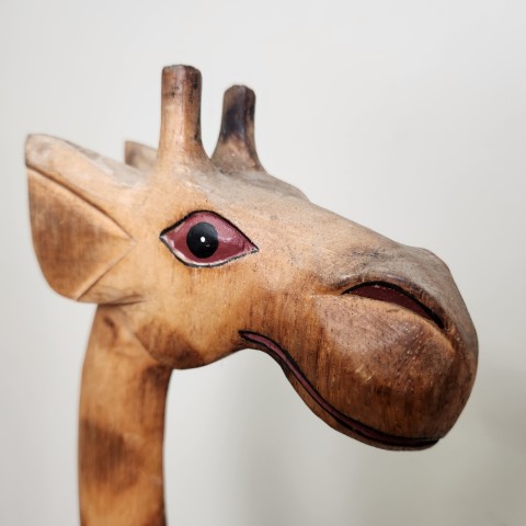 Tall Carved Timber Giraffe