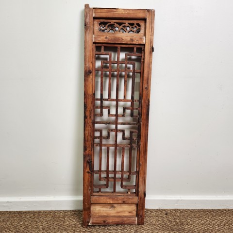 Vintage Elm Chinese Window Frame #1