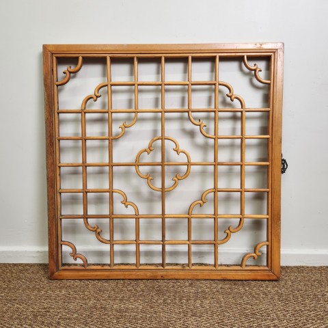 Vintage Elm Chinese Window Frame #1