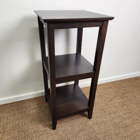 Pine Side Table with Shelves
