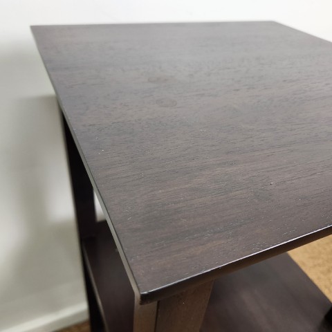 Pine Side Table with Shelves