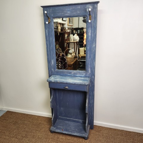 Shabby Chic Hall Stand with Mirror and Hooks
