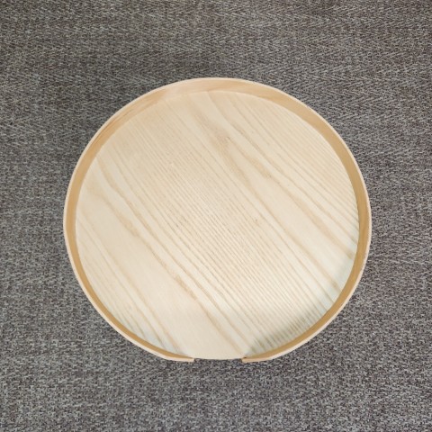 Beech Timber Round Side Table with Tripod Leg Base