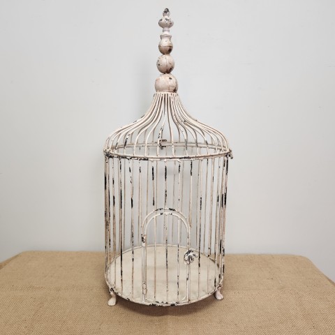 Decorative Metal Bird Cage with Dome Top