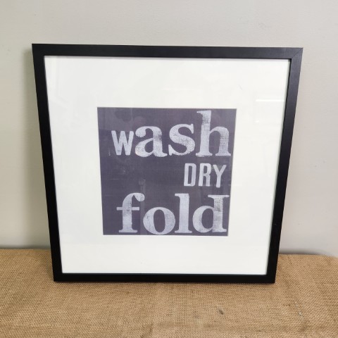 "Wash & Dry" Black & White Framed Print