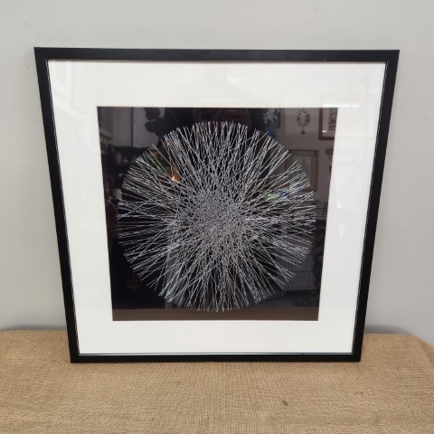 Black & White Abstract Print in Black Frame
