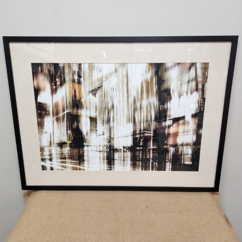 Abstract Street Scene in Quality Black Frame