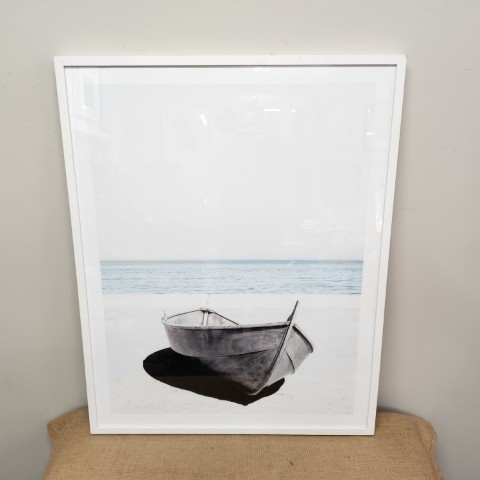 Framed Coastal Artwork "Old Boat"