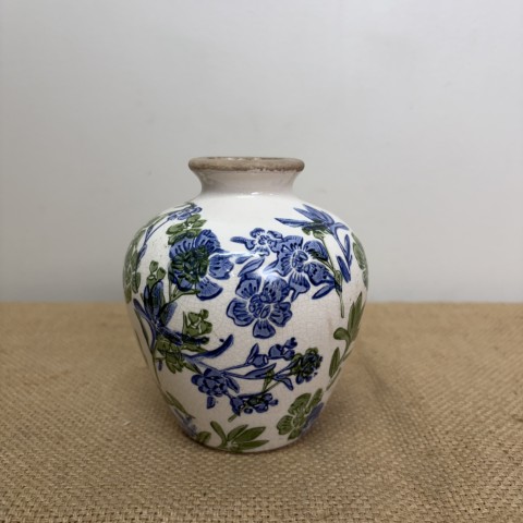 Green & Blue Floral Bud Vase #1