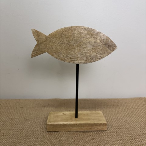 Blue & White Fish on Stand