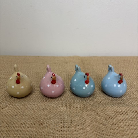 Set of 4 Ceramic Chickens