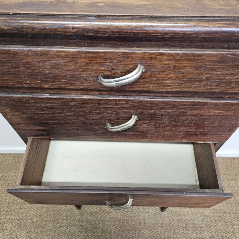 Vintage Timber Tallboy with 6 Drawers