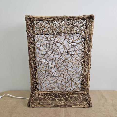 Mid-Century Rattan Lamp #1