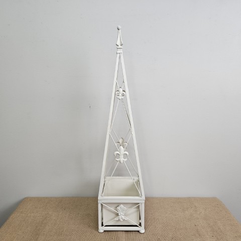 Small Cream Trellis Planter
