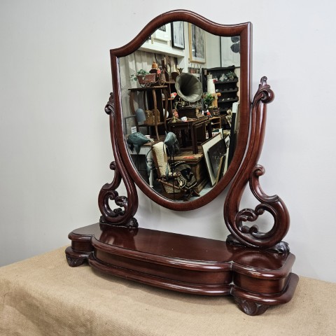 Victorian Mahogany Vanity Mirror