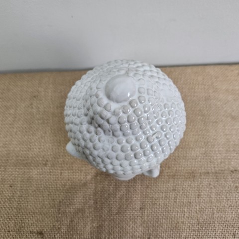 White Ceramic Buddha Head