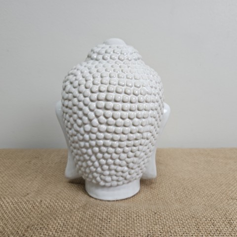 White Ceramic Buddha Head